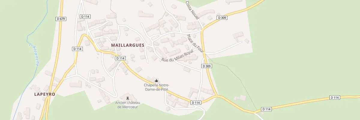 Plan du 5424 Maillargues à Allanche