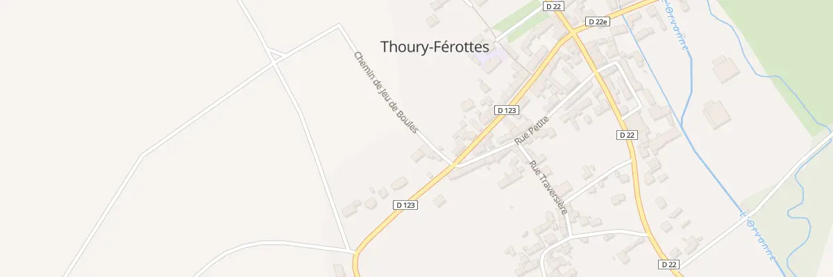 Plan du 1 Che du Jeu de Boule à Thoury-Férottes