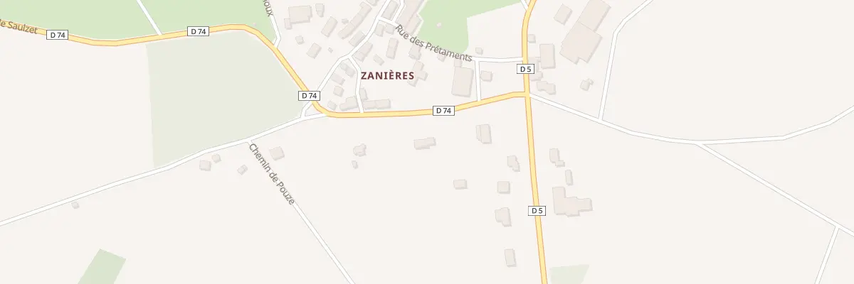 Plan du 5214 Zanieres à Saulzet-le-Froid
