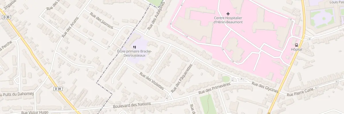 Plan du 25 Rue des Eglantines à Hénin-Beaumont