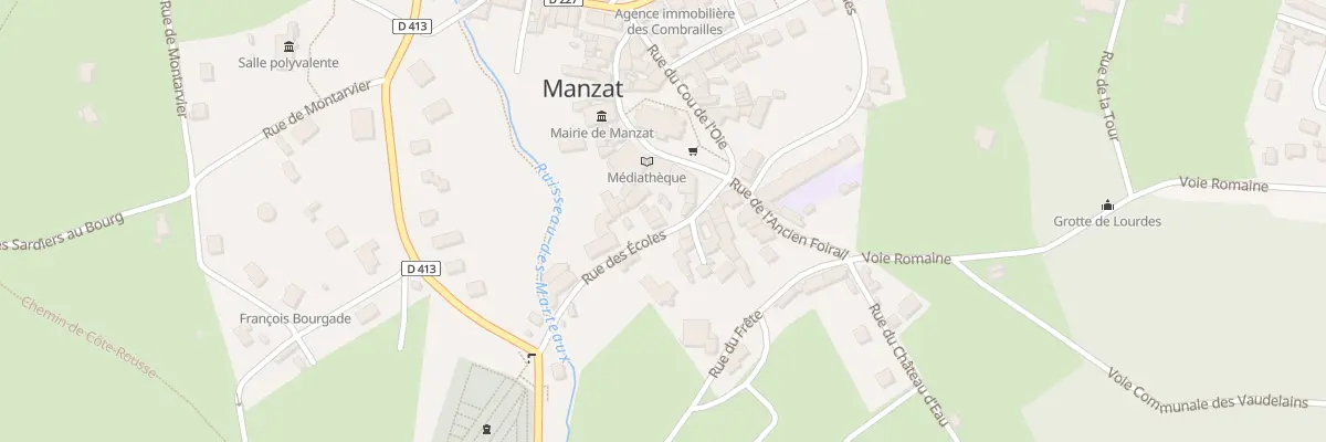 Plan du 3 Rue des Ecoles à Manzat