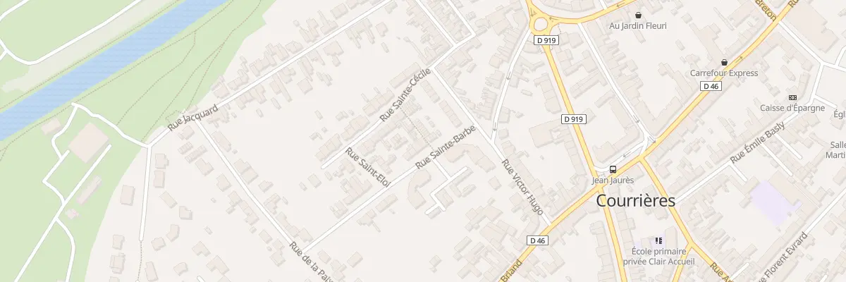 Plan du 2 Rue Sainte Barbe à Courrières