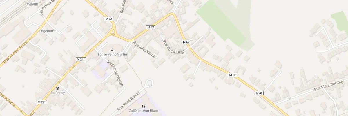 Plan du 18 Rue du 14 Juillet à Wavrin