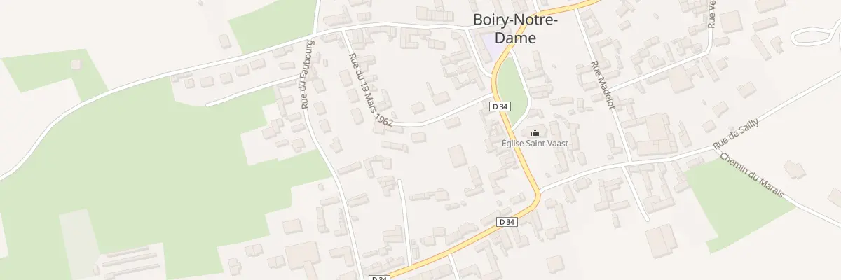 Plan du 1 Rue du 19 Mars 1962 à Boiry-Notre-Dame