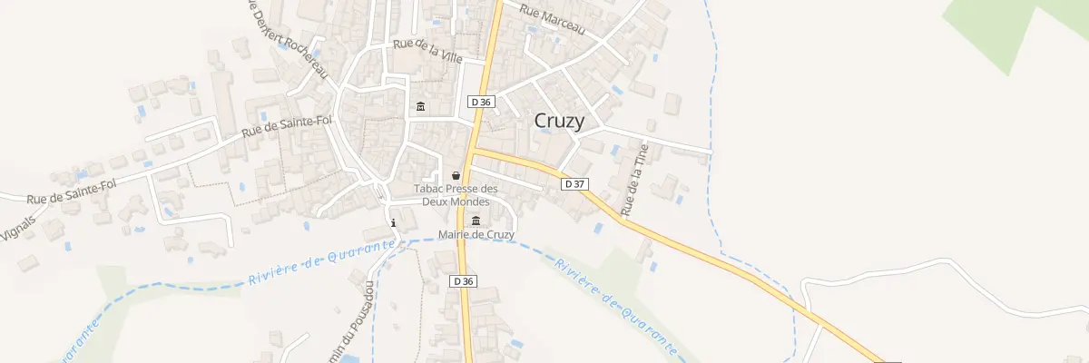 Plan du 12 Rte de Beziers à Cruzy