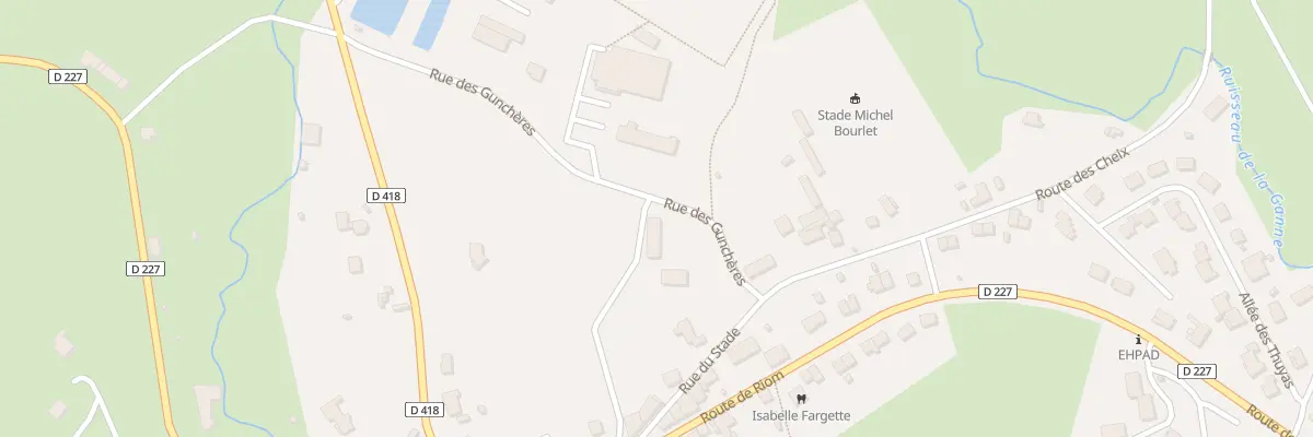 Plan du 2 Rue des Guncheres à Manzat