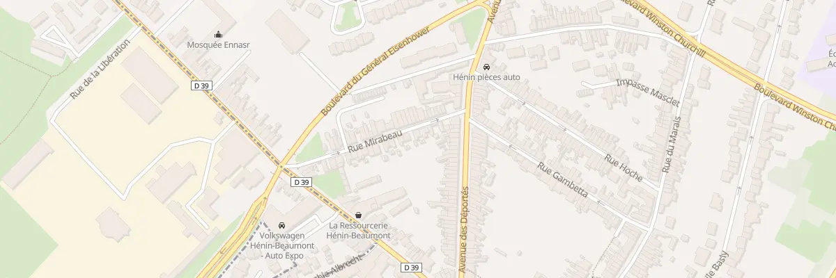 Plan du 142 Rue Mirabeau à Hénin-Beaumont