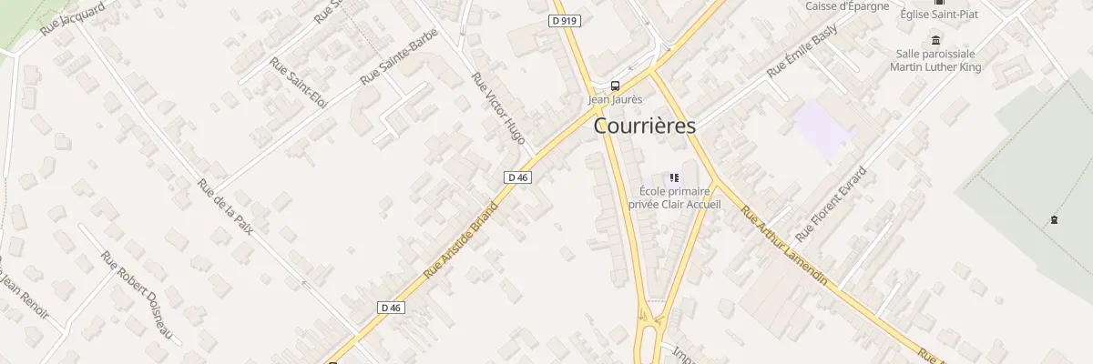 Plan du 9 Rue Aristide Briand à Courrières