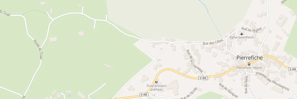 Plan du 5132 Pierrefiche d’Olt à Pierrefiche