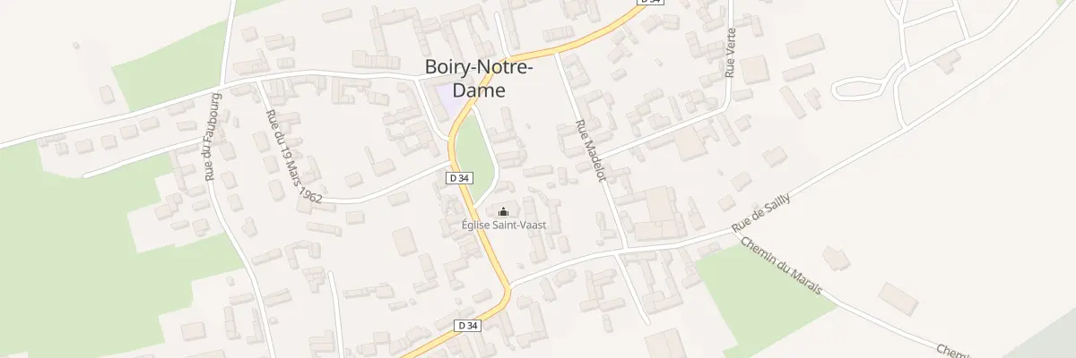 Plan du 2 Pl du 11 Novembre 1918 à Boiry-Notre-Dame