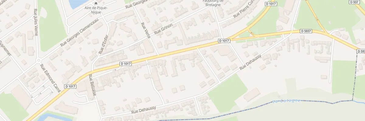 Plan du 54 Rue Faubourg de Bretagne à Péronne