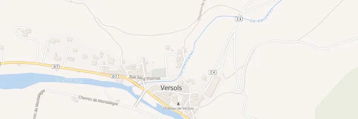 Plan du 5060 Rue du Bourg à Versols-et-Lapeyre