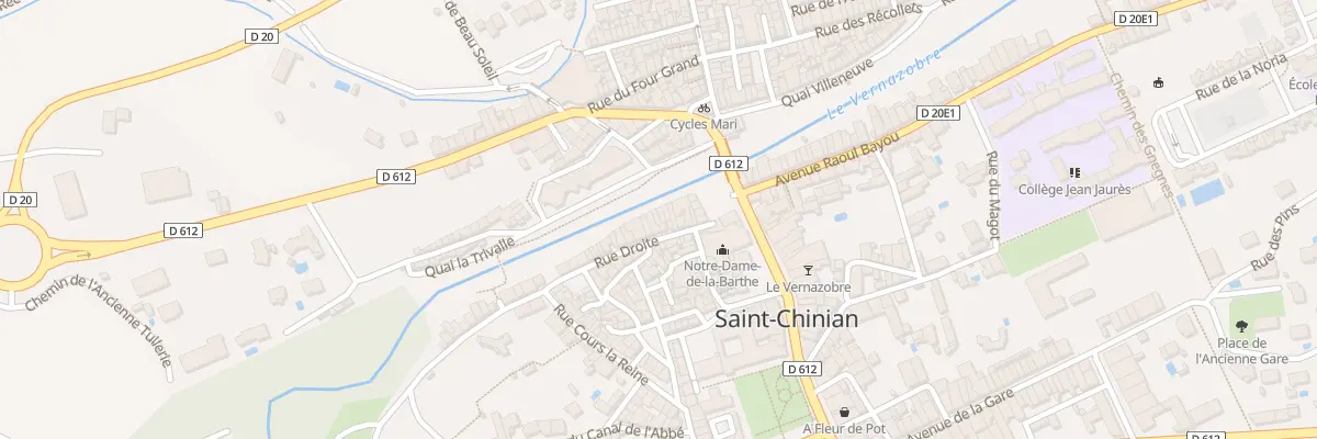 Plan du 16 Rue Droite à Saint-Chinian