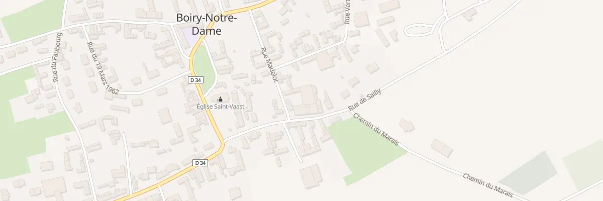 Plan du 7 Rue Madelot à Boiry-Notre-Dame