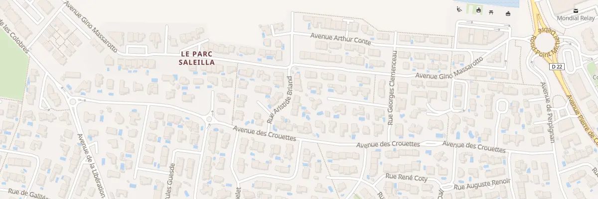 Plan du 6 Rue Aristide Briand à Saleilles