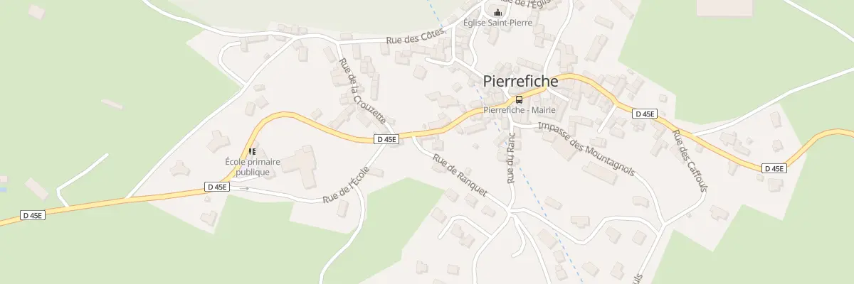 Plan du 5084 Pierrefiche d’Olt à Pierrefiche