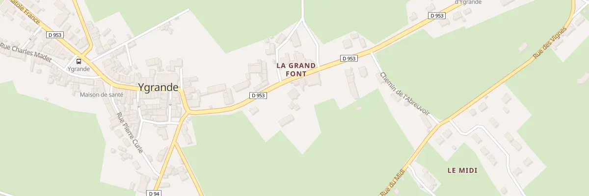 Plan du 10 Ham de la Grand Font à Ygrande