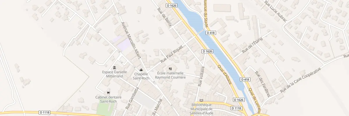 Plan du 10 Rue Paul Riquet à Sallèles-d’Aude
