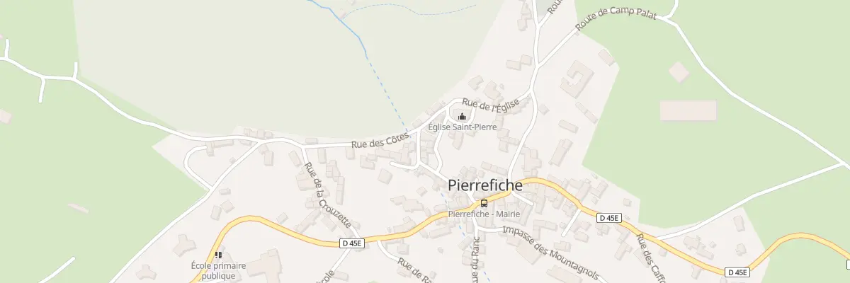 Plan du 5029 Pierrefiche d’Olt à Pierrefiche