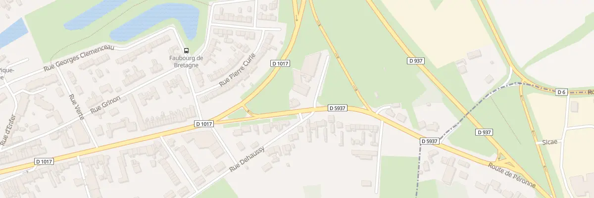 Plan du 77 Rue Faubourg de Bretagne à Péronne