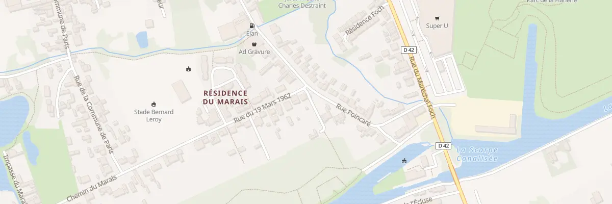 Plan du 2A Rue du 19 Mars 1962 à Biache-Saint-Vaast