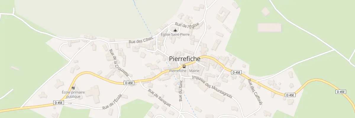 Plan du 5038 Pierrefiche d’Olt à Pierrefiche