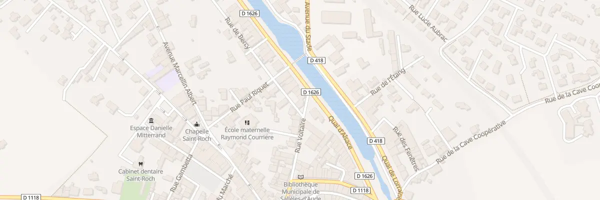 Plan du 2 Rue Voltaire à Sallèles-d’Aude