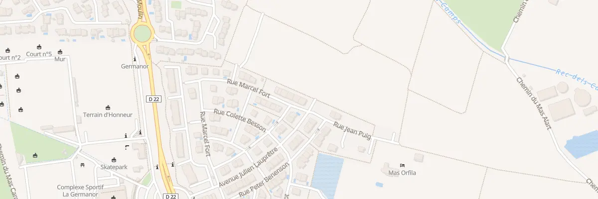 Plan du 43B Rue Marcel Fort à Cabestany