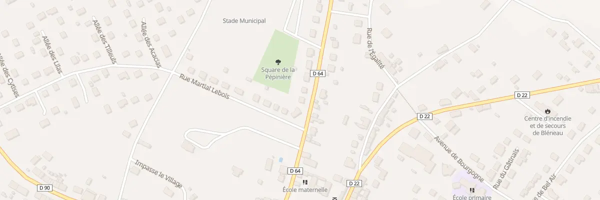 Plan du 19 Rue du Lieutenant Travers à Bléneau