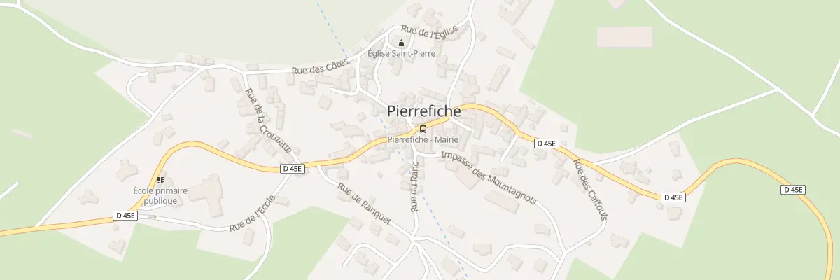 Plan du 5077 Pierrefiche d’Olt à Pierrefiche