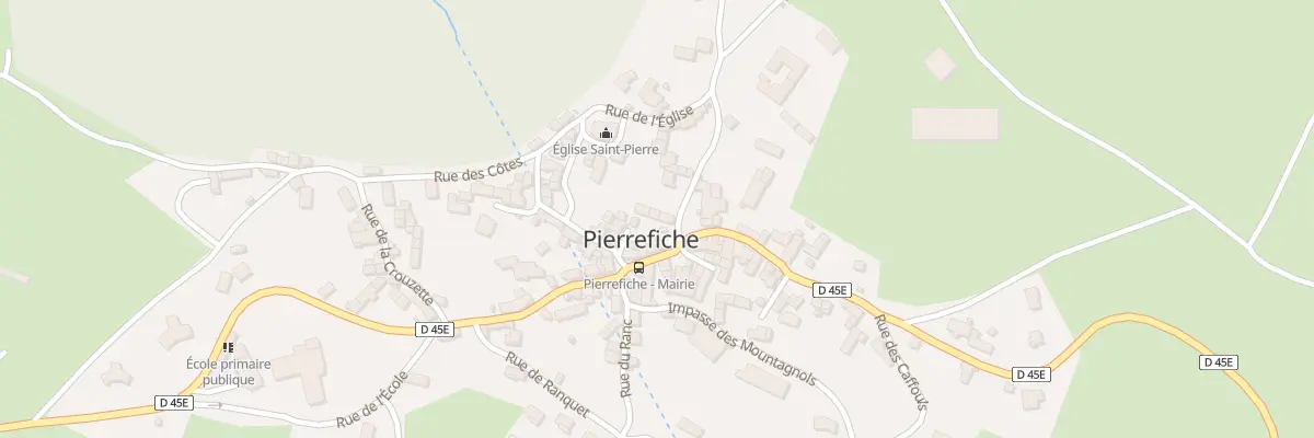 Plan du 5042 Pierrefiche d’Olt à Pierrefiche