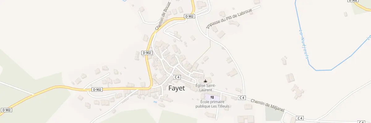 Plan du 5100 Fayet à Fayet