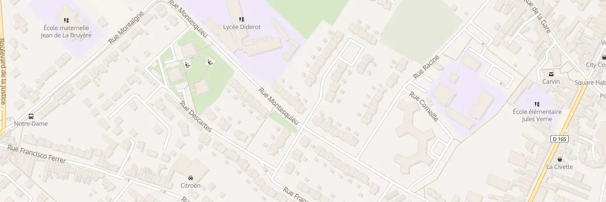 Plan du 13 Rue Montesquieu à Carvin