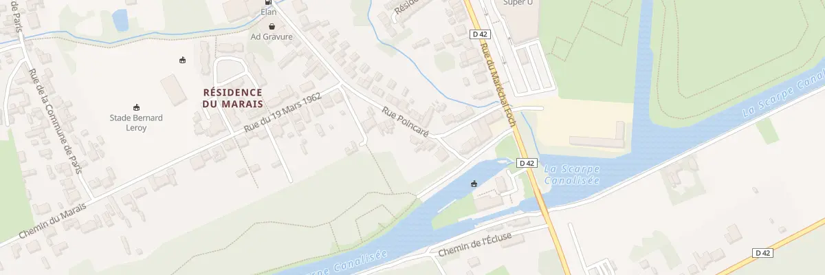 Plan du 23 Rue Poincare à Biache-Saint-Vaast