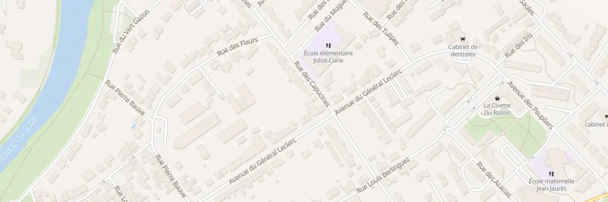 Plan du 1 Rue des Capucines à Courrières