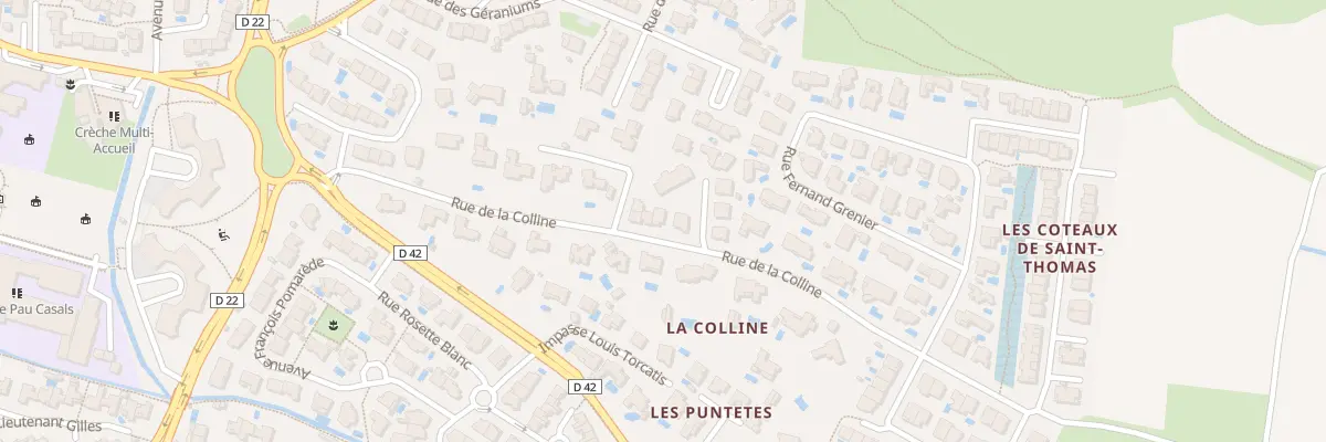 Plan du 1Q Rue de la Colline à Cabestany