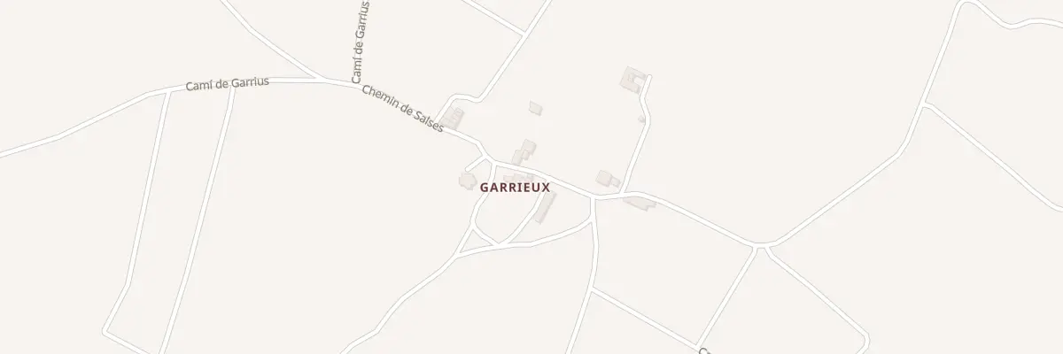 Plan du Hameau de Garrieux à Salses-le-Château