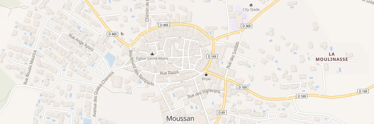 Plan du 5 Pl du Monument aux Morts à Moussan
