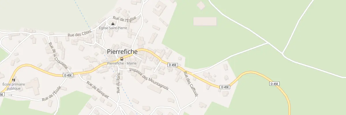 Plan du 5053 Pierrefiche d’Olt à Pierrefiche
