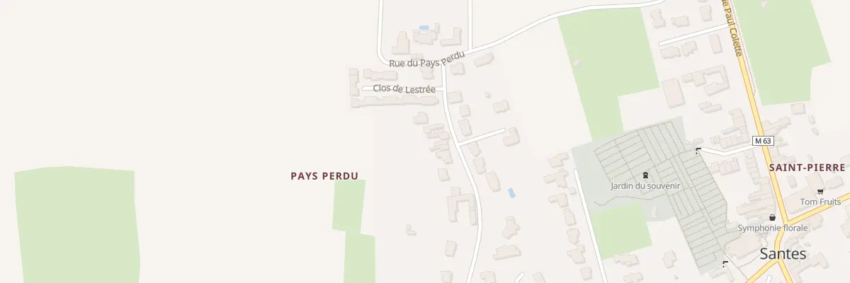 Plan du 51 Rue du Pays Perdu à Santes