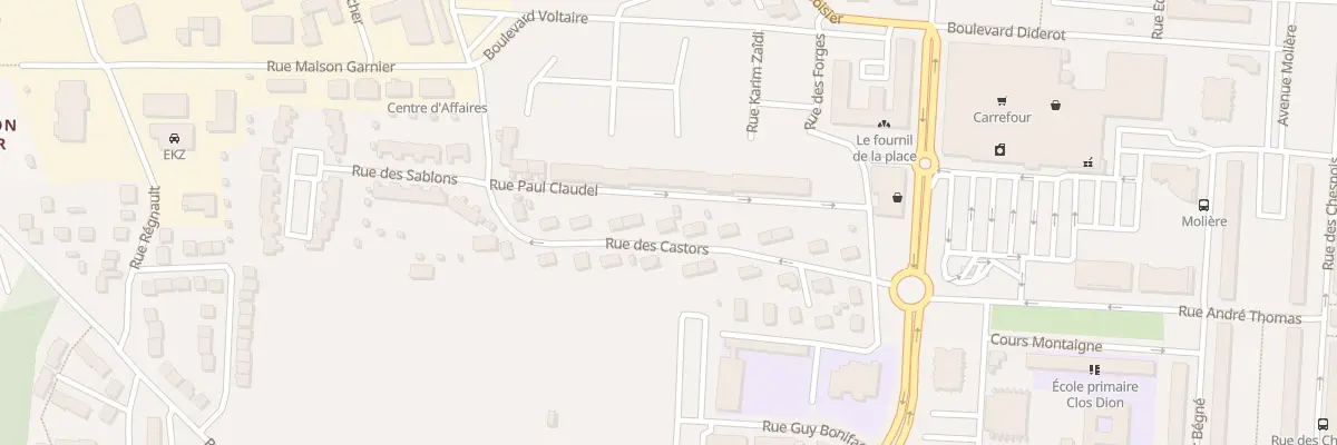 Plan du 14 Rue des Castors à Montereau-Fault-Yonne