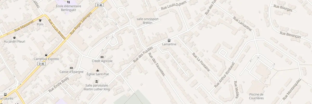 Plan du 16 Rue des Fusillés à Courrières