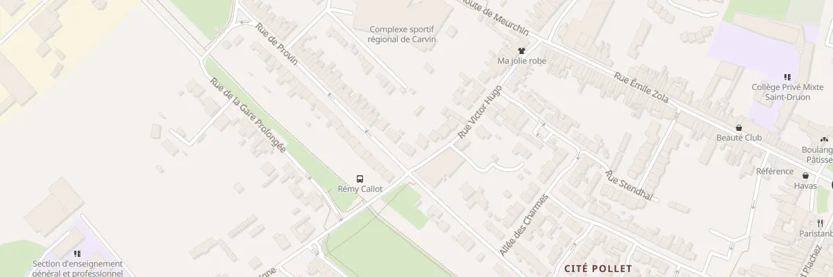 Plan du 5 Rue Victor Hugo à Carvin