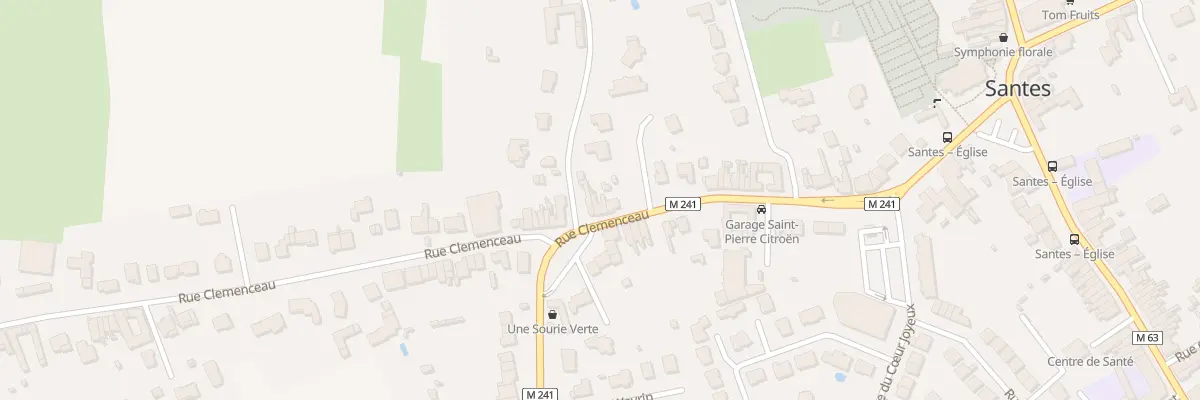 Plan du 64 Rue Clémenceau à Santes