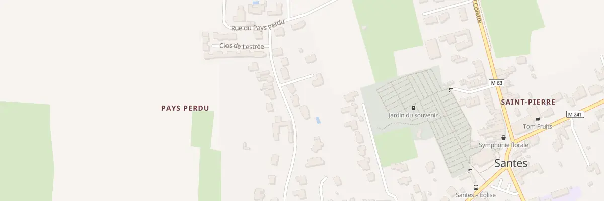 Plan du 16 Rue du Pays Perdu à Santes