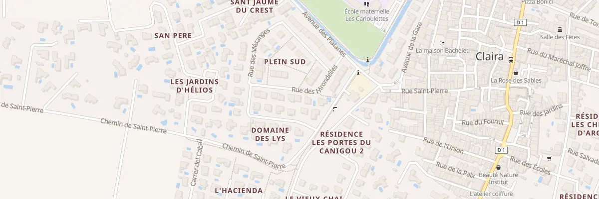 Plan du 9001 Rue des Hirondelles à Claira