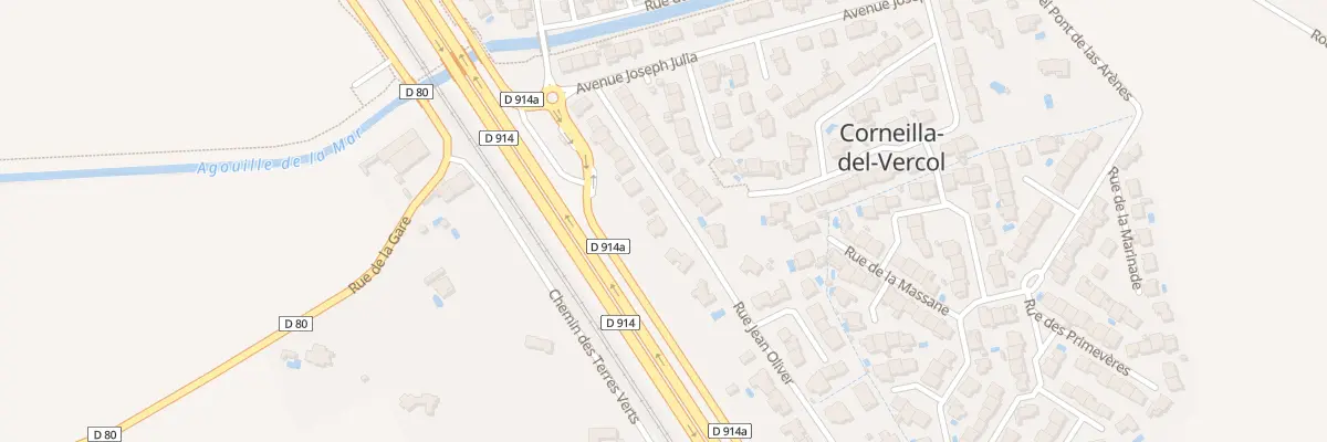 Plan du 16 Rue Jean Oliver à Corneilla-del-Vercol