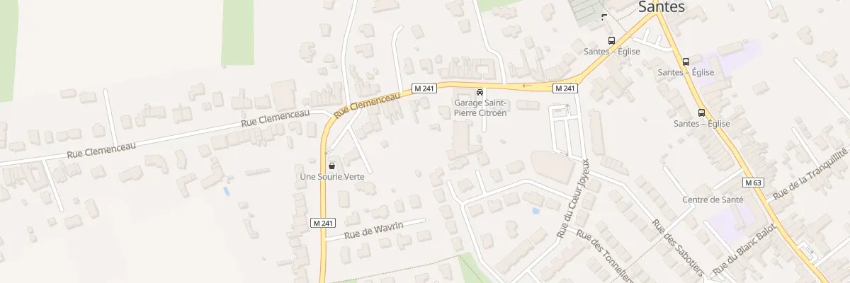 Plan du 39 Rue Clémenceau à Santes