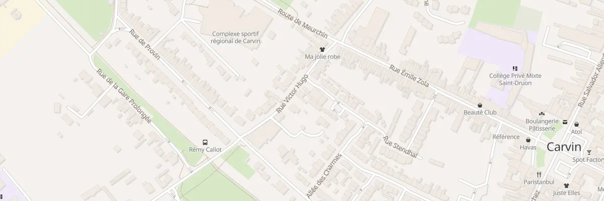 Plan du 6 Rue Victor Hugo à Carvin
