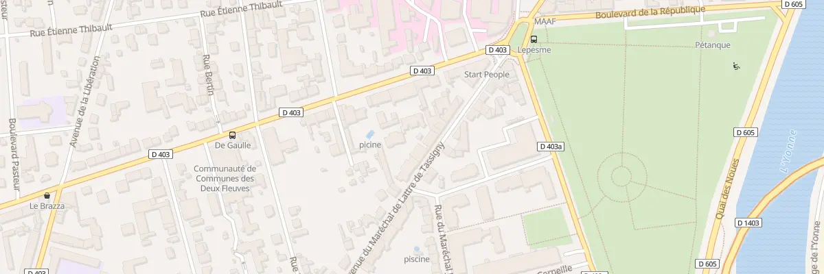 Plan du 12 Av Mal de Lattre de Tassigny à Montereau-Fault-Yonne